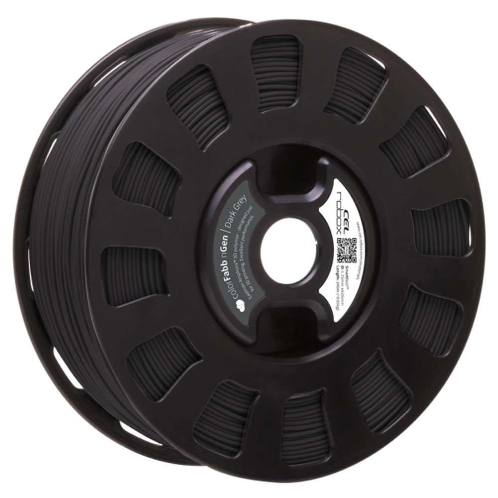COLORFABB NGEN FILAMENT IN DARK GREYON A ROBOX REEL.