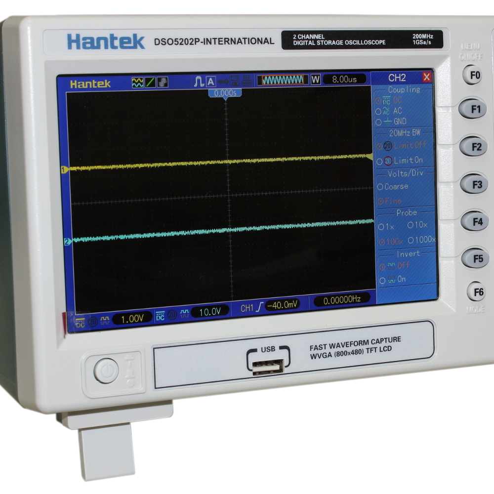 Hantek DSO5202P 200 MHz 2CH Digital Oscilloscope, 1GSa/s Real Time ...