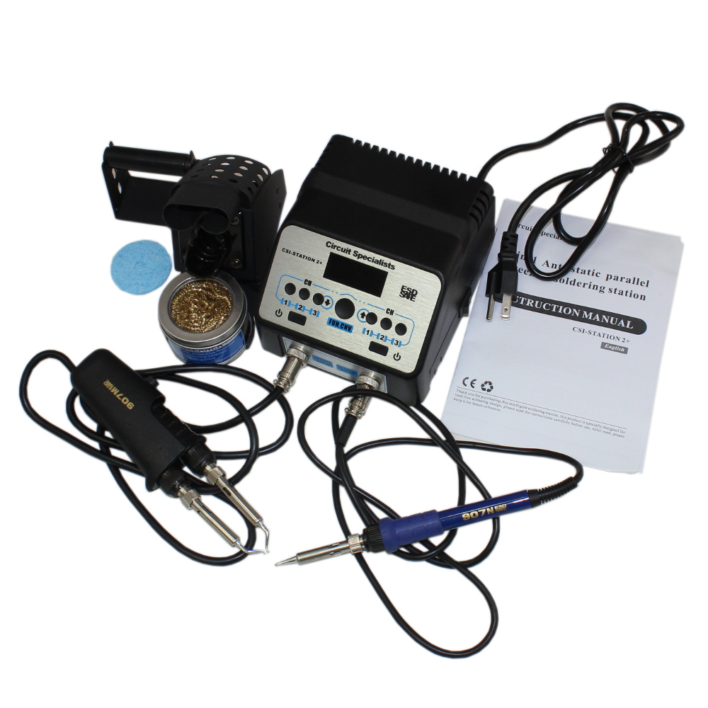 Programmable Dual Solder Station with Iron and Tweezers