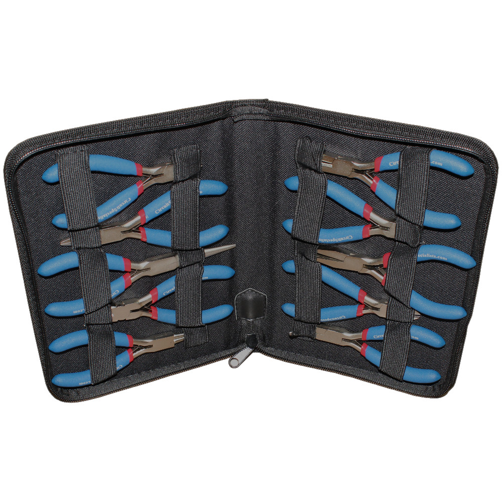 10 PLIERS IN ZIP POUCH/NICKEL