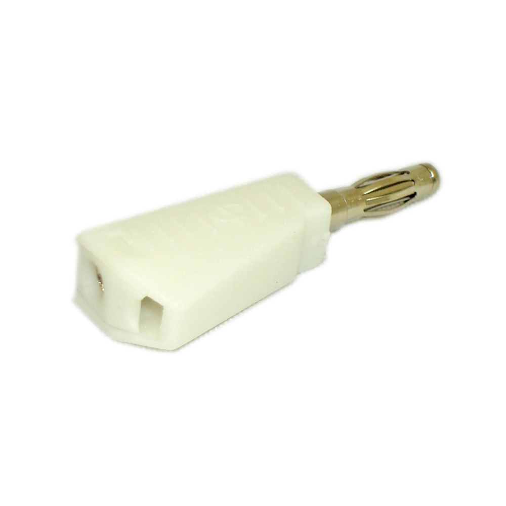 Stackable Banana Plug - 4mm White