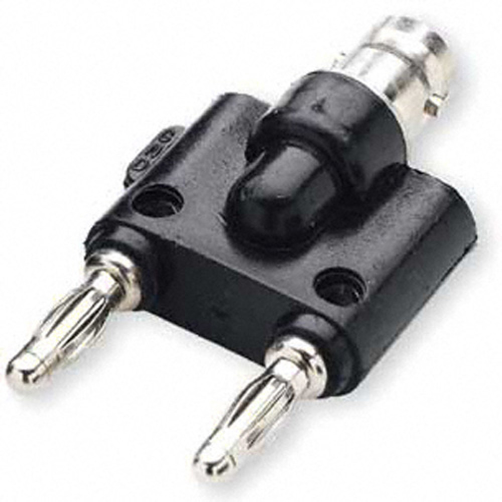 New BNC female jack to two dual Banana male plug RF adapter connector TSfaHH 
