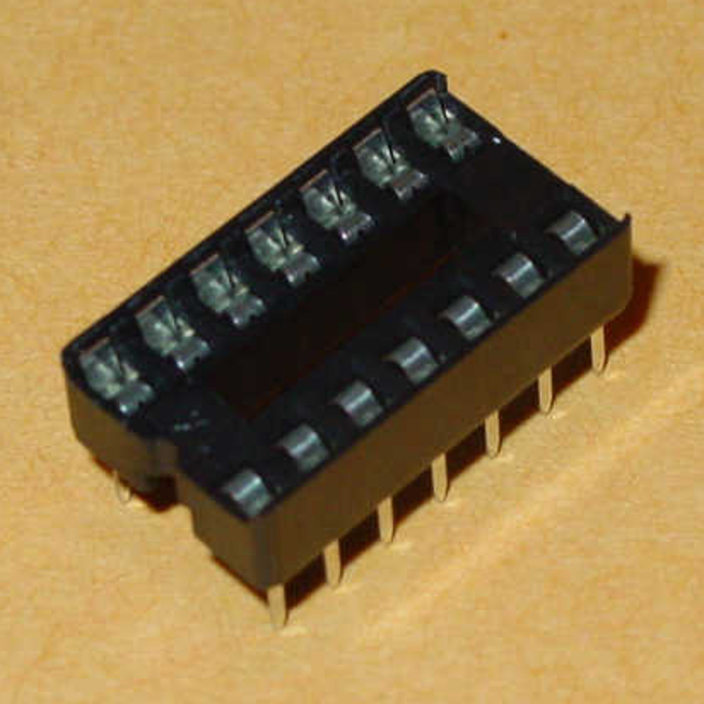 14 Pin Solder Tail Low Profile Dual Wipe IC Socket