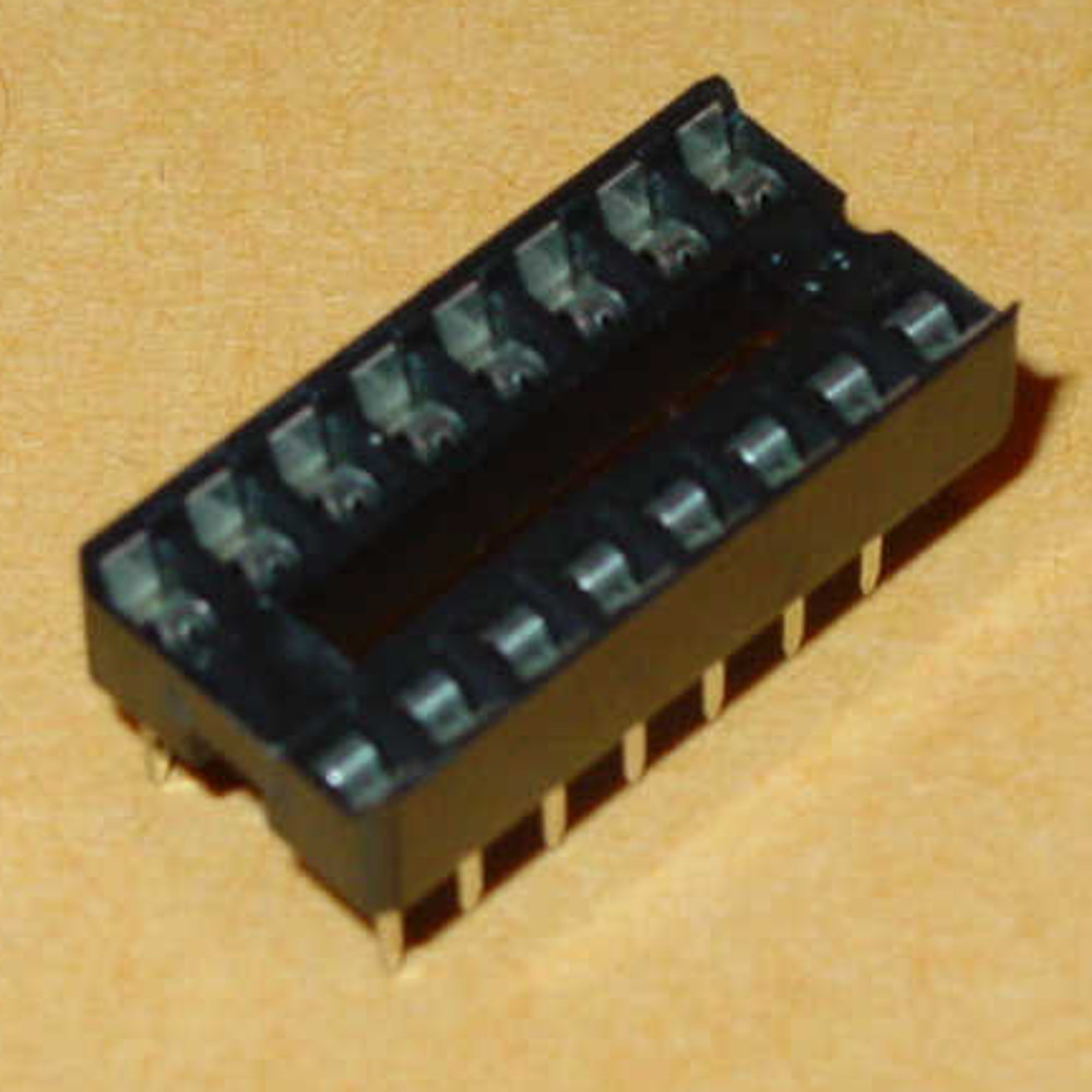 16 Pin Solder Tail Low Profile Dual Wipe IC Socket