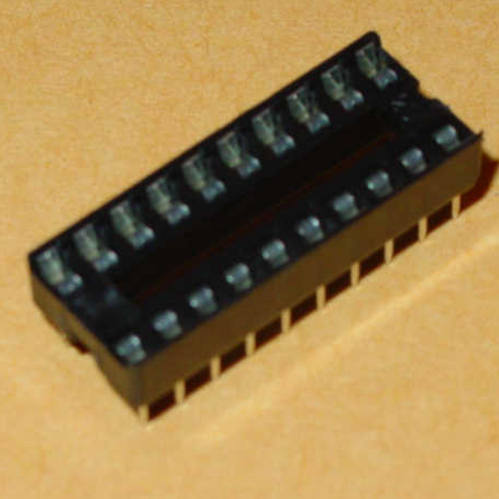 20 Pin Solder Tail Low Profile Dual Wipe IC Socket
