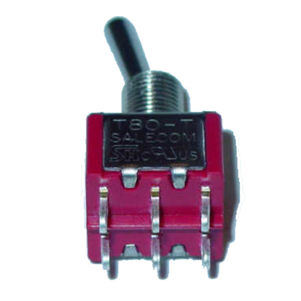 SW02 10pcs Miniature Toggle Switch ON-OFF-ON DPDT 