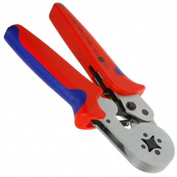 CRIMPER, WIRE FERRULES, AWG 28-7 BURNISHED/SQUARE
