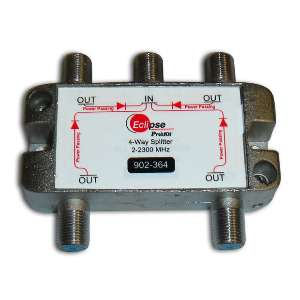 4 WAY SATELLITE TV SPLITTER 2-2300 MHZ