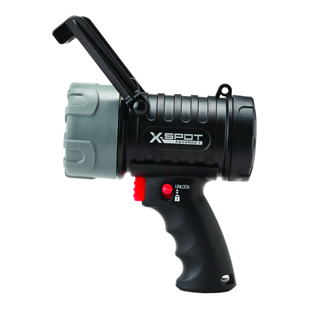 X-SPOT HANDHELD SPOTLIGHT BLACK, ECLIPSE LOGO PAD PRINTED BATTERIES NOT INCLUDED