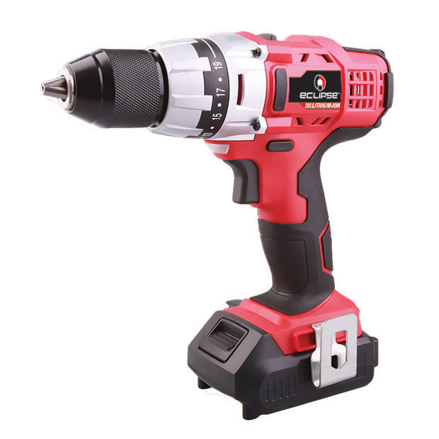 20V CORDLESS DRILL, 1.5AH LI-ION BATTERY, 1 HOUR FAST CHARGER, IN BLOW MOLDED CASE INCLUDES: 6 PC DRILL BITS, 6 PC SCREW BITS, BIT EXTENSION, MANUAL, FAST CHARGER