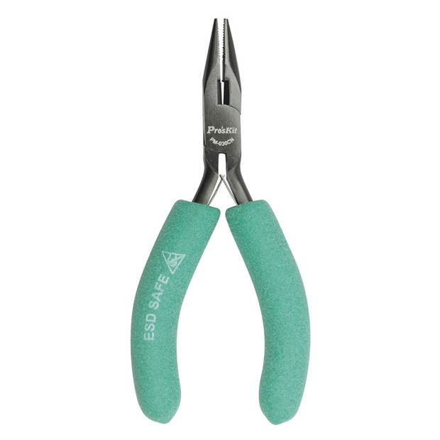 ESD SAFE CUSHION-GRIP PLIERS - NEEDLE NOSED - WITH SIDE CUTTER