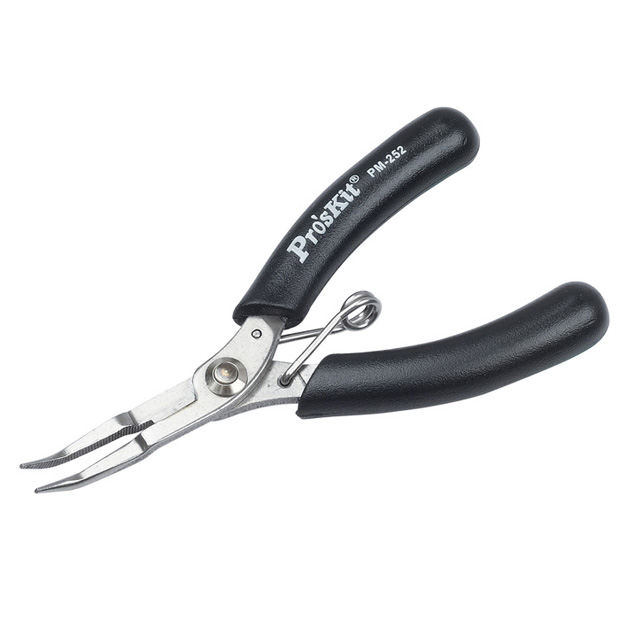LONG BENT-NOSED PLIERS - SERRATED