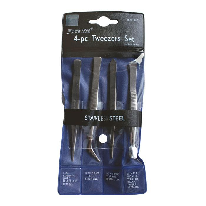 4 Pc Tweezer Set