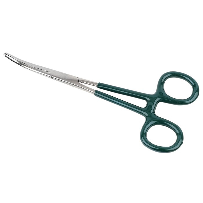 Insulated Handles Serrated Jaws 5/" Curved Locking Forceps New