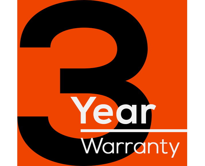 Three year warranty