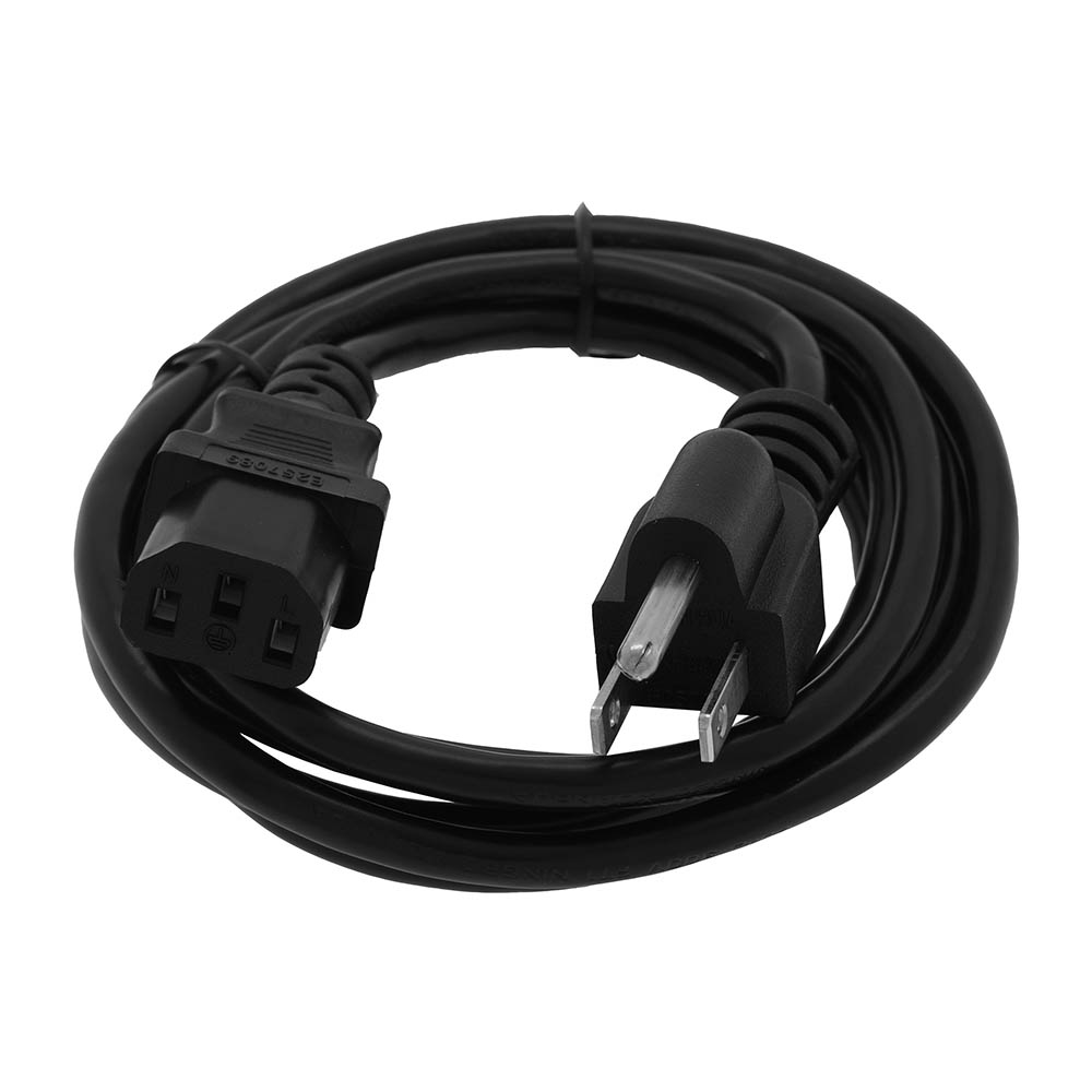 3ft 18AWG Black Power Cord