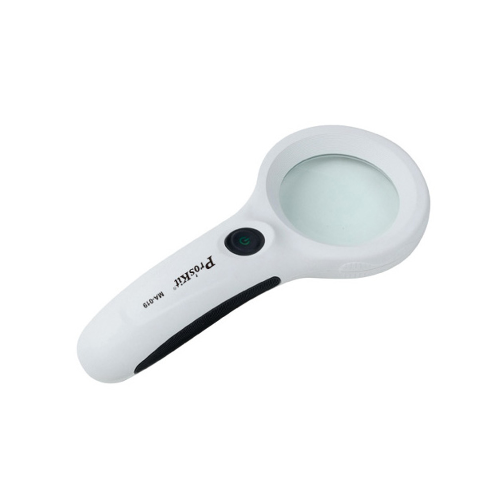 3X HANDHELD LED LIGHT MAGNIFIER WITH COUNTERFEIT CURRENCY DETECTION FUNCTION