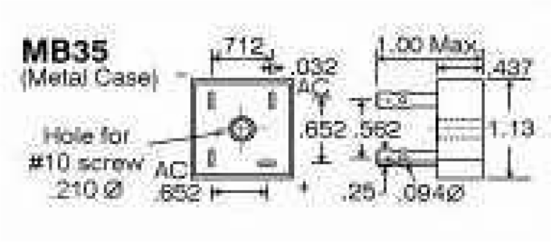 RECTRON BR358 Bridge Rectifier – 35A 800V, SMT ROHS – 2 Piece - View #5
