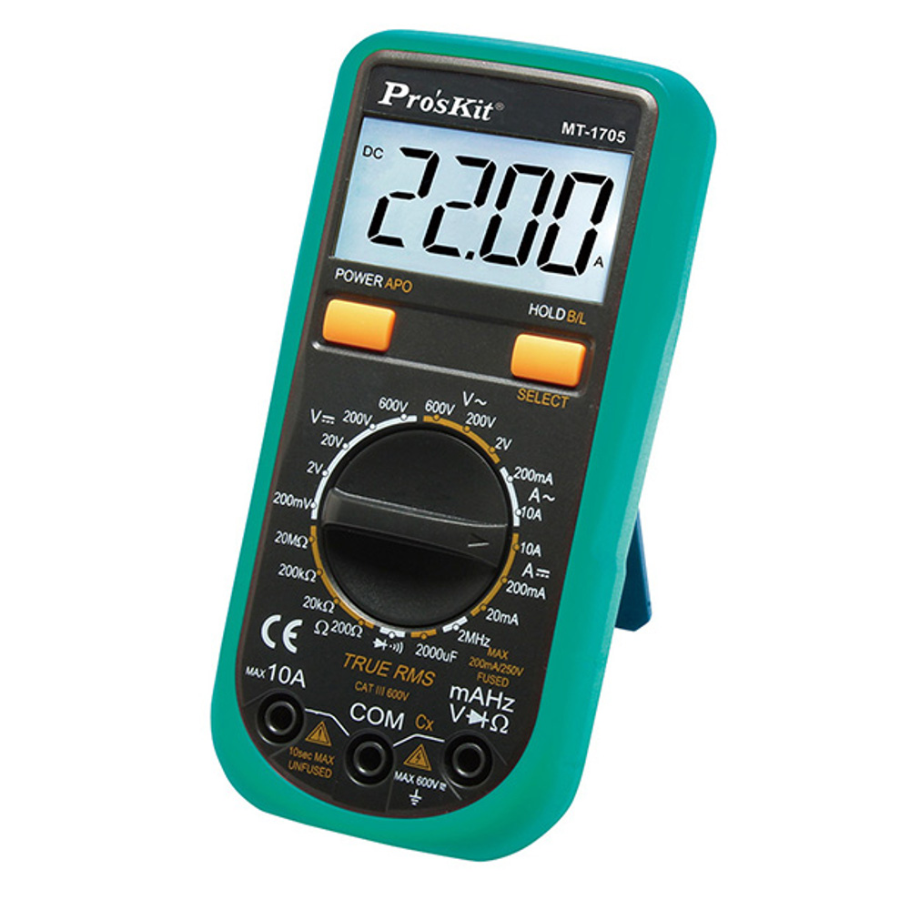 3 1/2 Digit Compact Digital Multimeter, True RMS