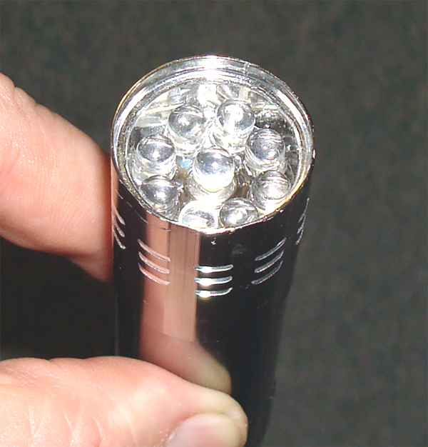 9 LED Flashlight Titanium Color