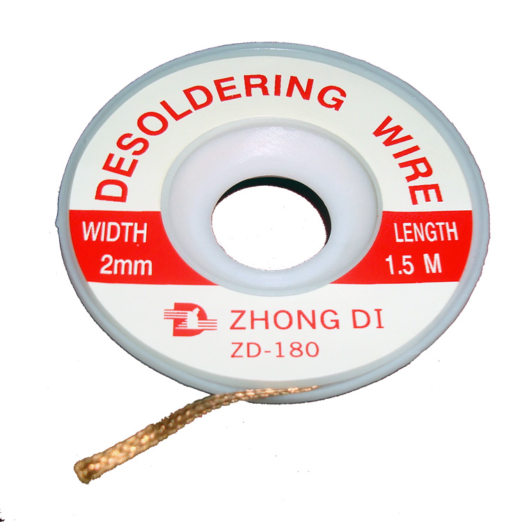 DESOLDER BRAID 1.5M ROLL 2MM WIDTH