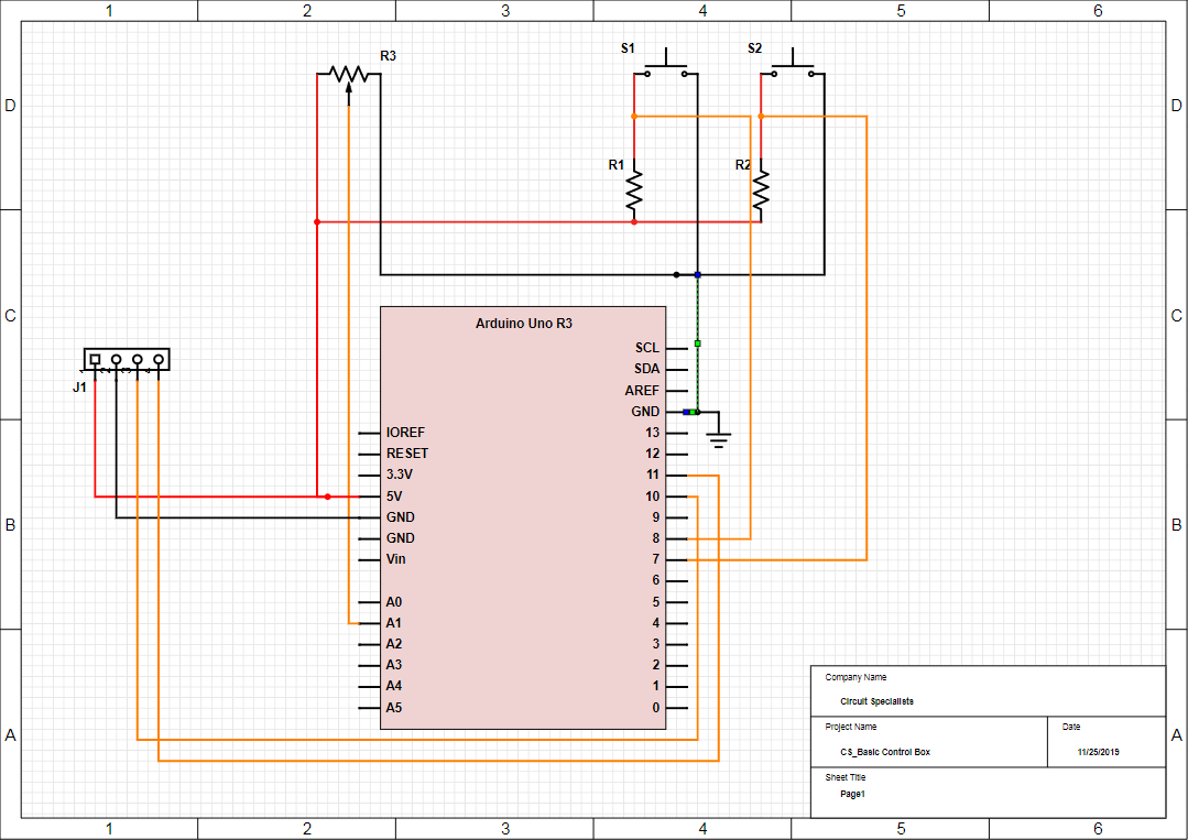 BASIC CONTROL BOX WITH AN ARDUINO MICROCONTROLLER AND PROJECT BOX