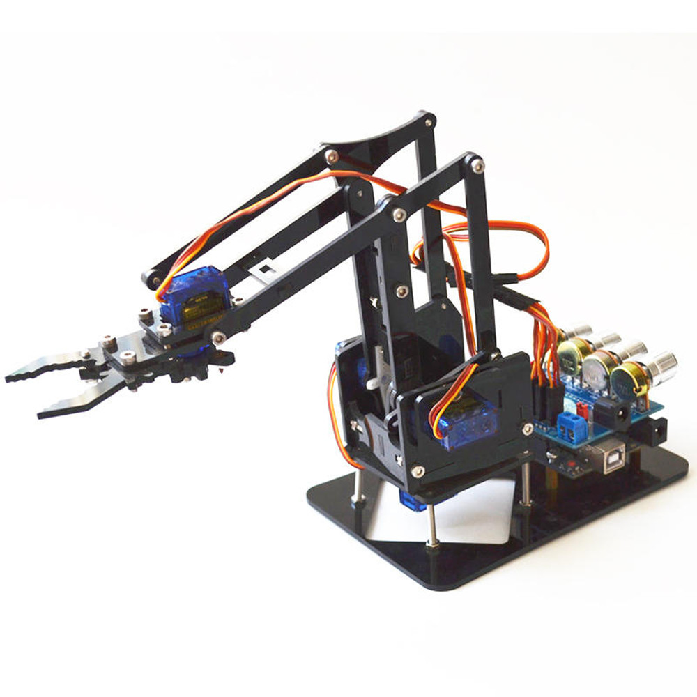 Acrylic Robot Arm Kit including Arduino UNO & Servos