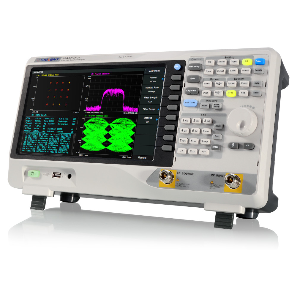Siglent SSA3075XR Real Time Spectrum Analyzer 9 kHz 7.5 GHz