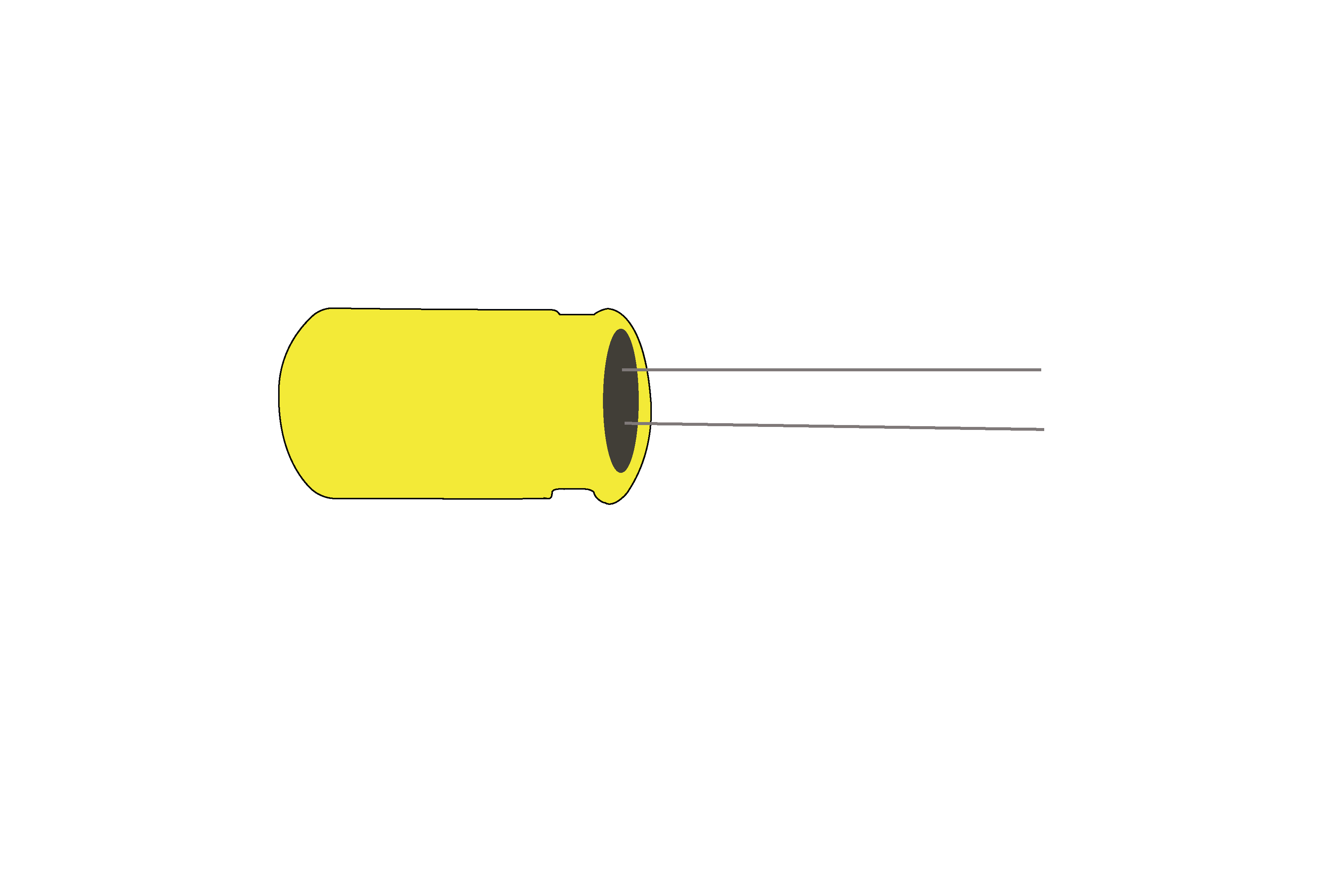 100 µF, 50V Miniature Radial Electrolytic Capacitor