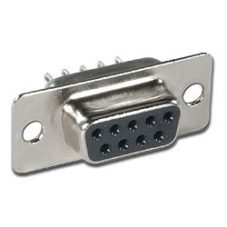 9 Pin Female PC Mount D-Sub Connector
