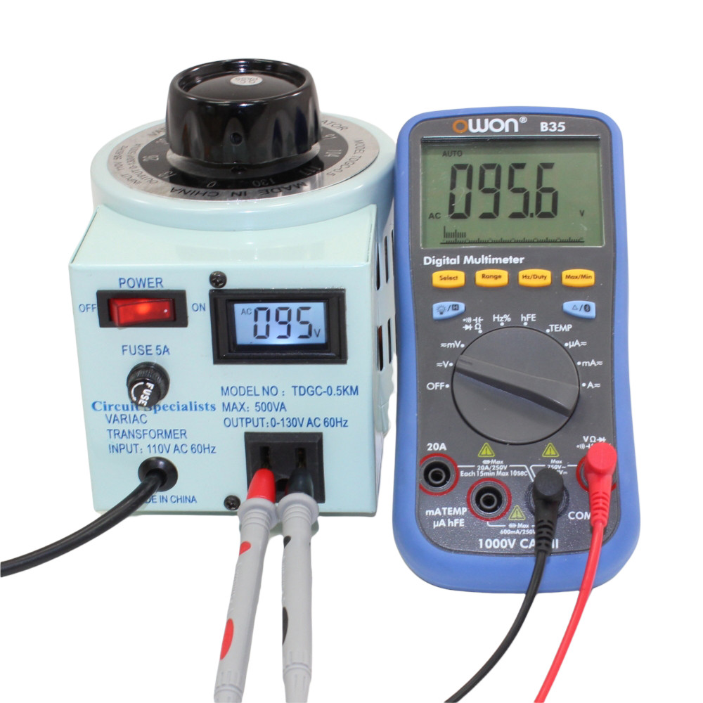 5 Amp Variable Output Autotransformer with Digital Display