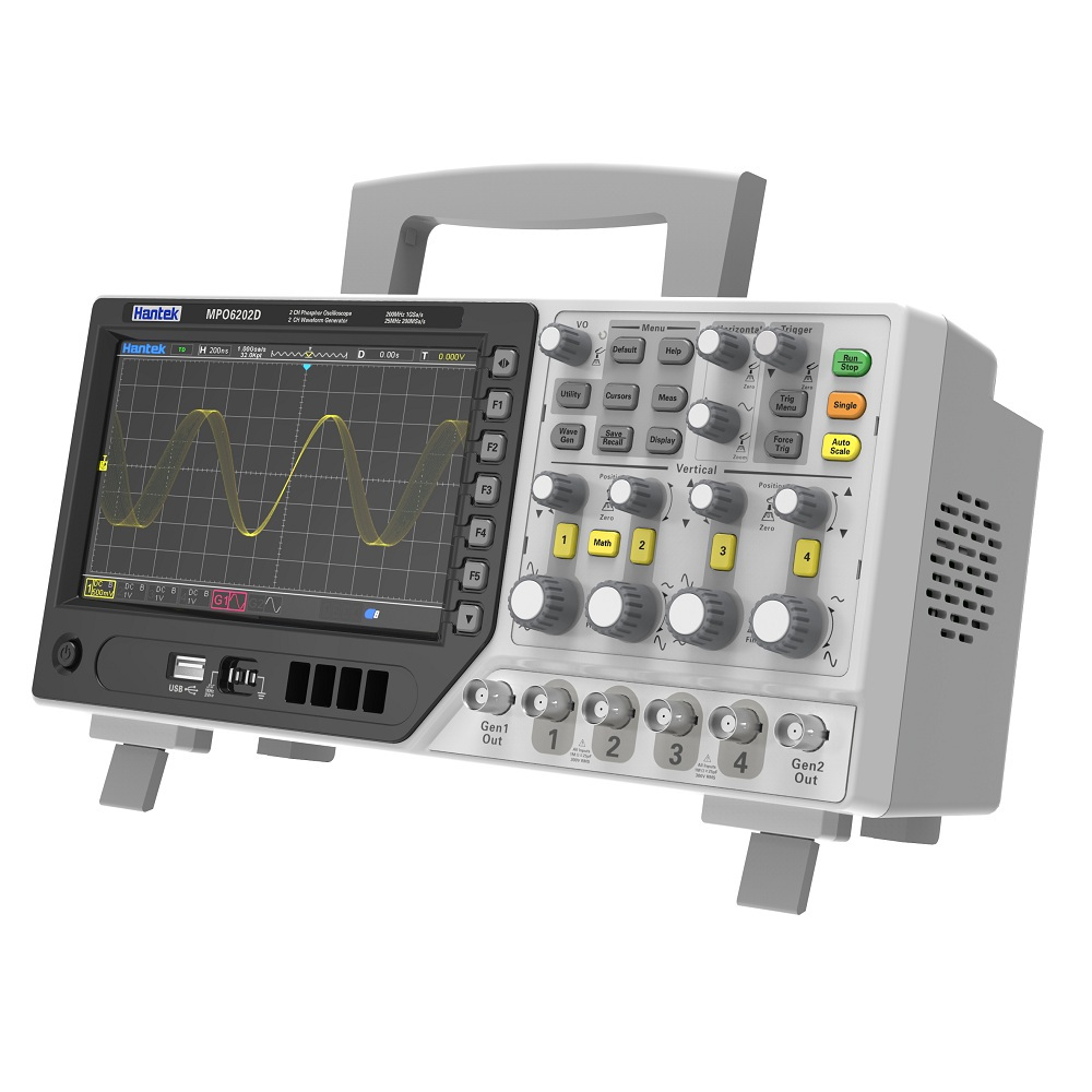 Hantek MSO6204D Digital Storage Oscilloscope / Arbitrary waveform generator / Logic analyzer