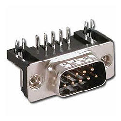 9 Pin Male D-Sub Right Angle PC Connector