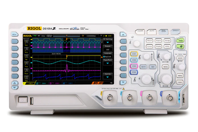 RIGOL DS1054Z 50MHZ DIGITAL OSCILLOSCOPE - 4 CHANNELS - 24MPT MEMORY - 1GSA/S SAMPLING