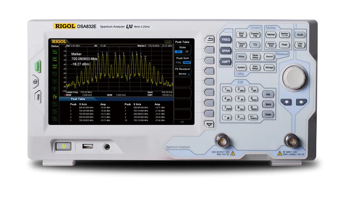 RIGOL DSA832E-TG 3.2GHZ SPECTRUM ANALYZER WITH TRACKING GENERATOR