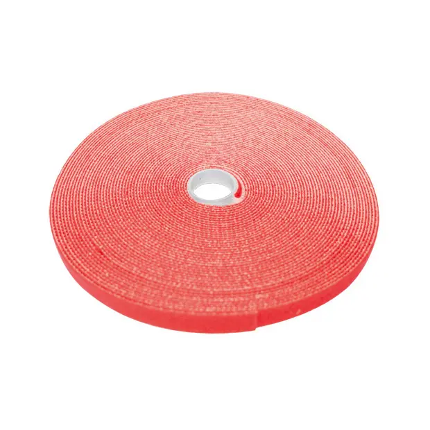 HOOK & LOOP TAPE, 3/4" WIDE, RED, 50 FT ROLL