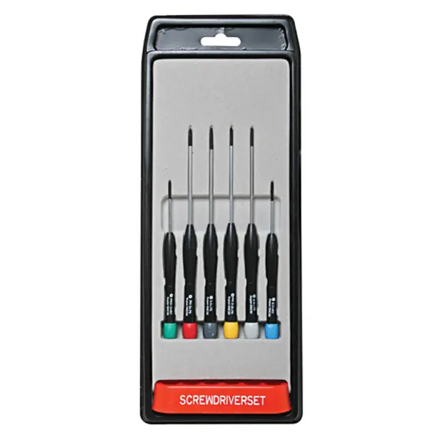 6 PC. SCREWDRIVER SET FOR ELECTRONICS