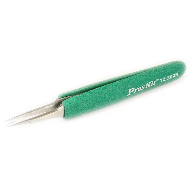 TWEEZER, ESD SAFE, SOFT-GRIP - SUPER FINE TIP