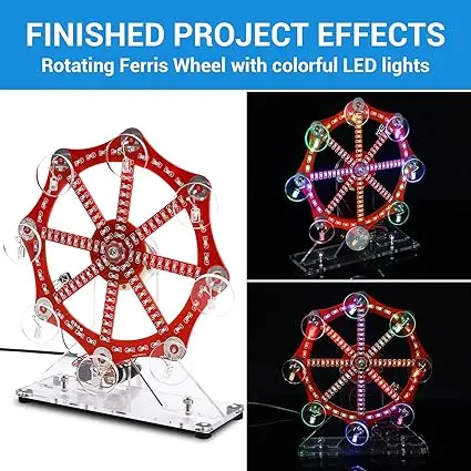 SOLDERING PROJECT DIY LED ROTATING FERRIS WHEEL