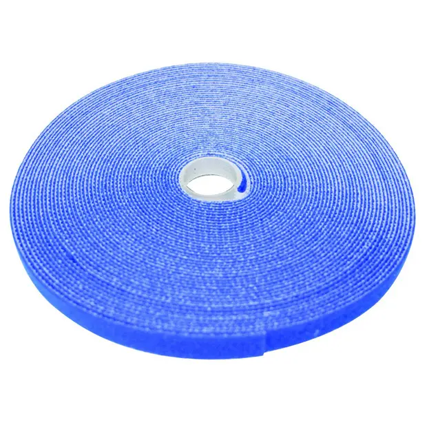 HOOK & LOOP TAPE, 1/2" WIDE, BLUE, 50 FT ROLL