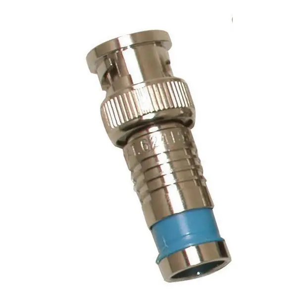 BNC CONNECTOR FOR RG6 QUAD - 20 PK, BLUE