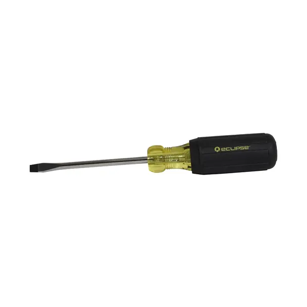 SLOTTED SCREWDRIVER, 1/4"X4", RUBBER GRIP
