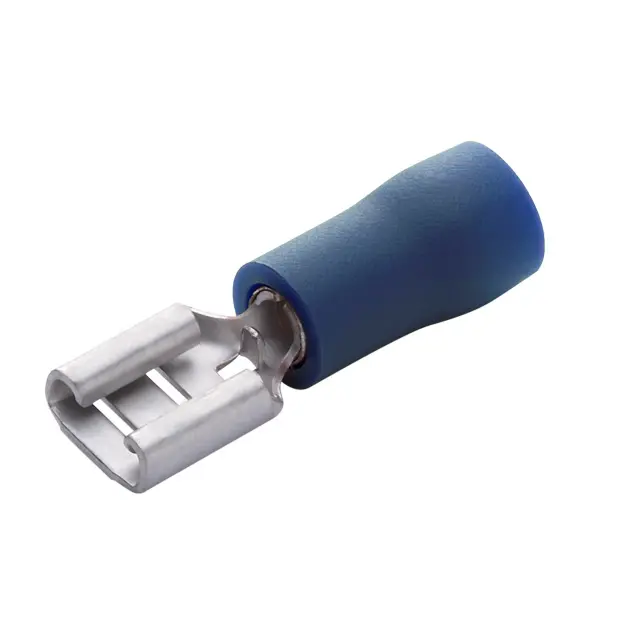 FEMALE DISCONNECTS, 16-14AWG, BLUE, VINYL INSULATED PVC FOR .187 X .032" TAB, 10PK