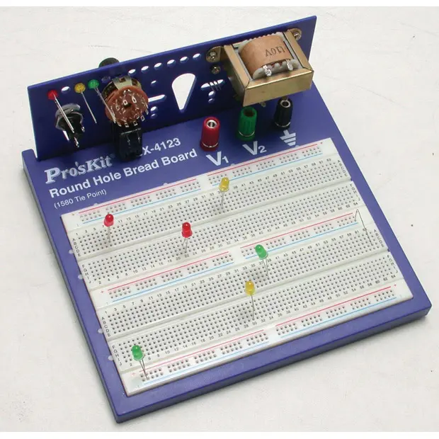 ROUND HOLE BREADBOARD - 1580 TIE POINTS