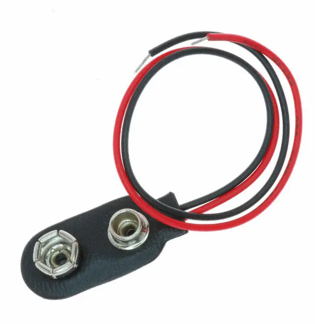 9V BATTERY CLIP 6IN LEADS