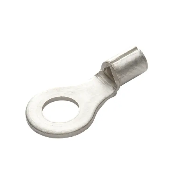 RING TERMINAL, 12-10AWG, 1/4" STUD SIZE, NON INSULATED, BRAZED SEAM, 10PK