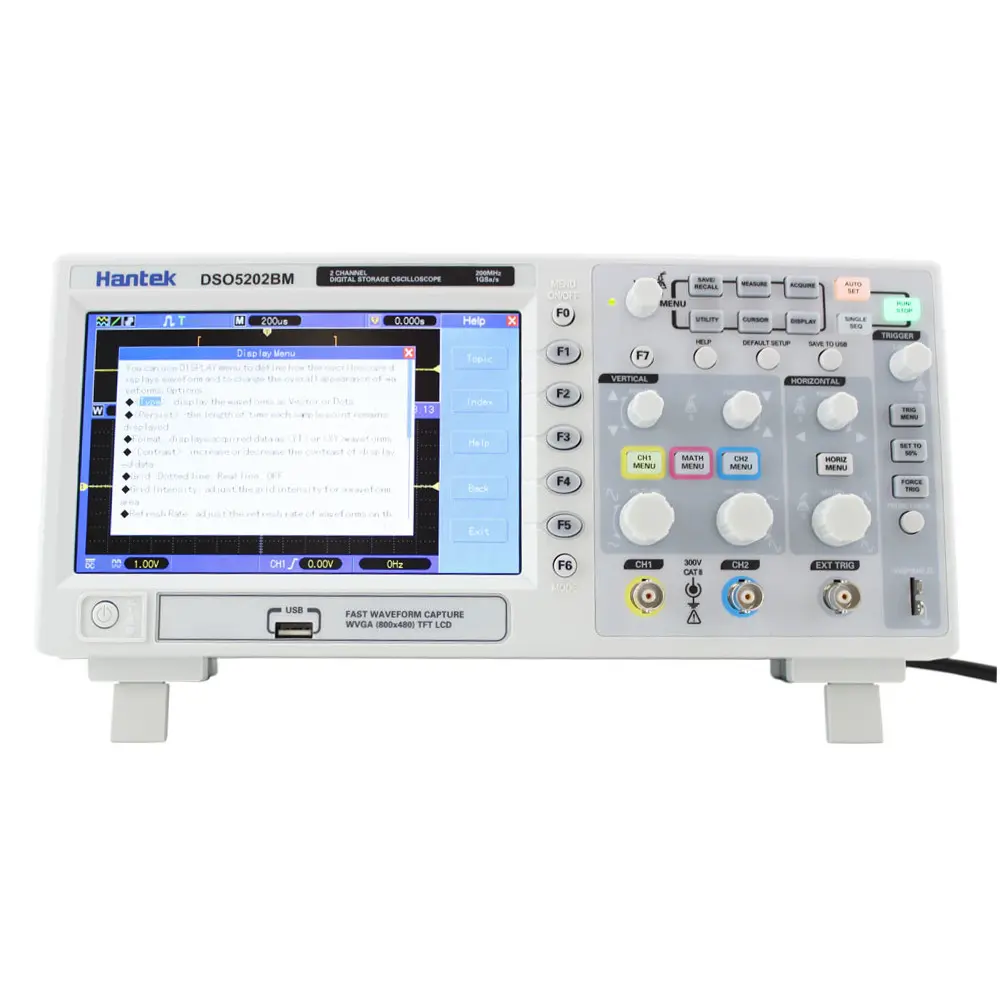 HANTEK 200 MHZ DUAL CH OSCILLOSCOPE W 2M MEMORY DEPTH