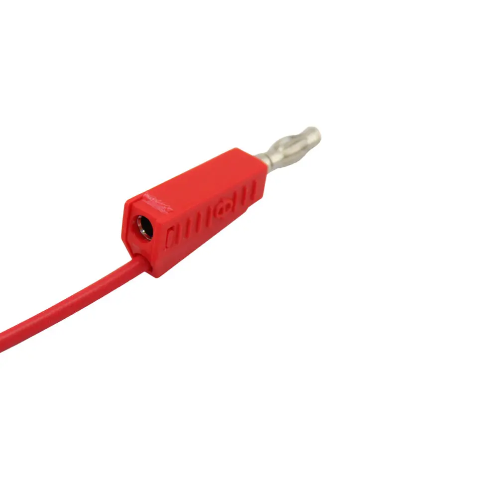 Elenco TL-12 Banana To Minigrabber Test Lead Set - 36 Inch Stackable Cables (Red & Black)