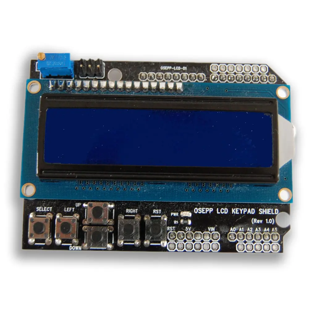 16 X 2 LCD DISPLAY AND KEYPAD SHIELD