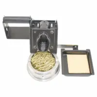 SOLDERING IRON HOLDER W REEL,SPONGE AND WIRE TIP CLEANER